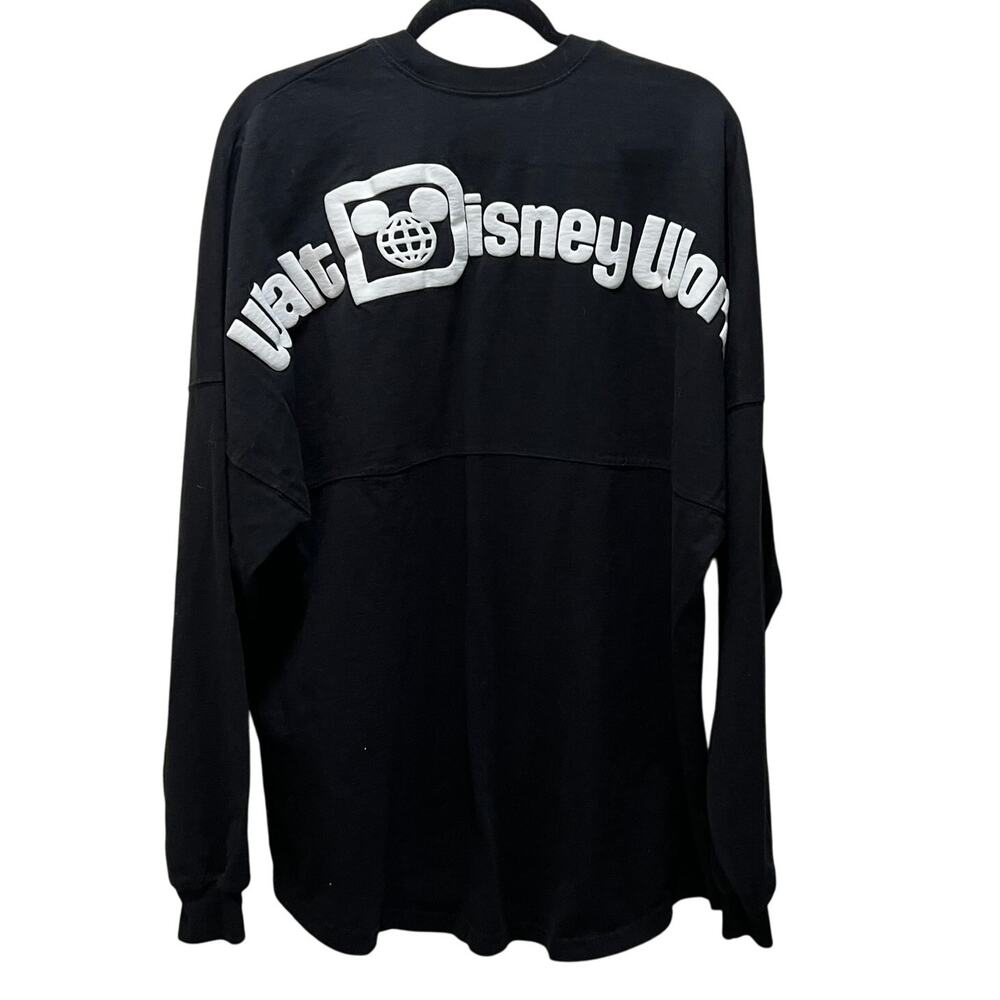 Walt Disney World Spirit Jersey Black Long Sleeve Theme Park Pullover Top Sz XL